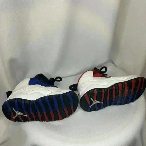 Nike Air Jordan 10 X MID Retro GS Olympians Size 6C Red White Blue Sneakers Shoe - Picture 10 of 14